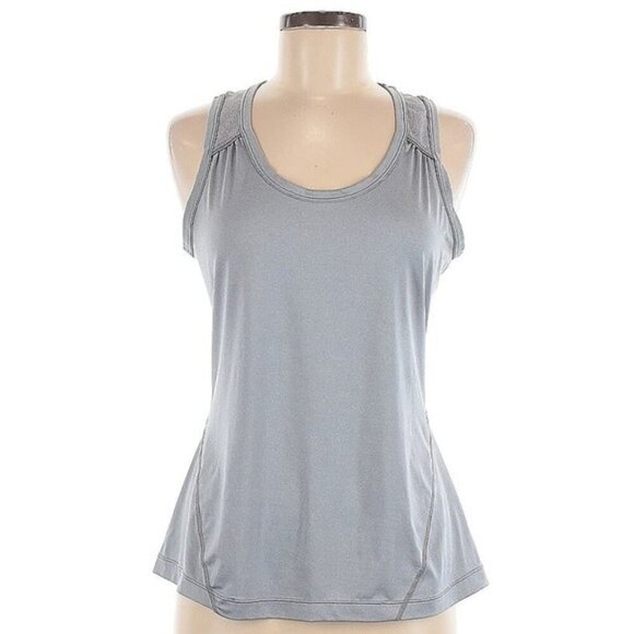 Athleta Womens Sz Small Heathered Gray Racerback Workout Activewear Tank Top - Picture 1 of 8